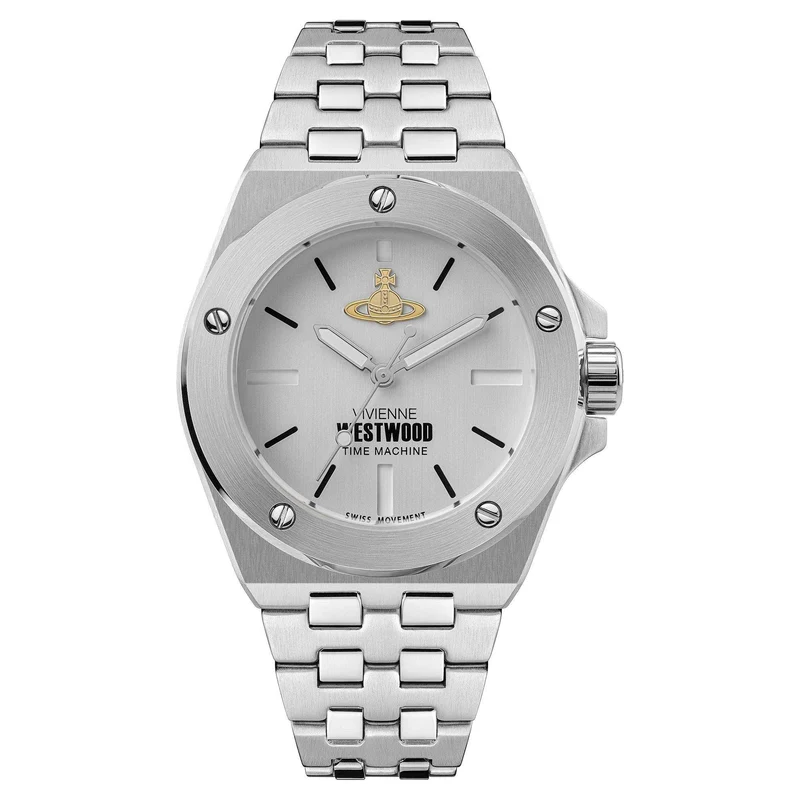 Vivienne Westwood Leamouth Grey Dial Stainless Steel Bracelet Watch VV271CGSL