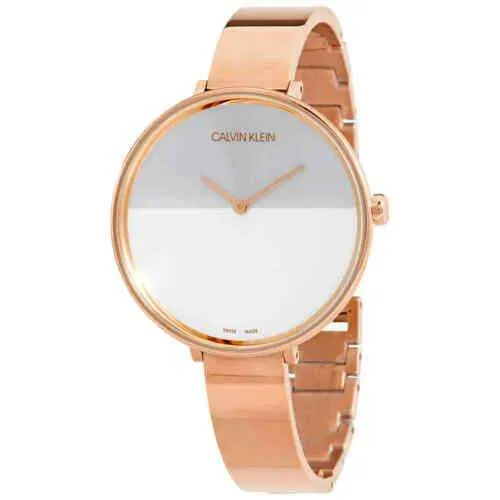 Calvin Klein Quartz White Dial Bronze Bracelet Ladies Watch K7A23646