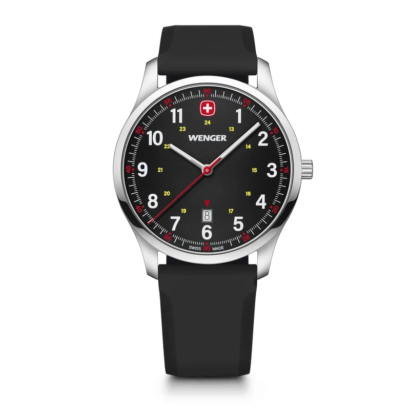 Wenger City Sport Black Dial Black Strap Men's Watch 01.1441.129