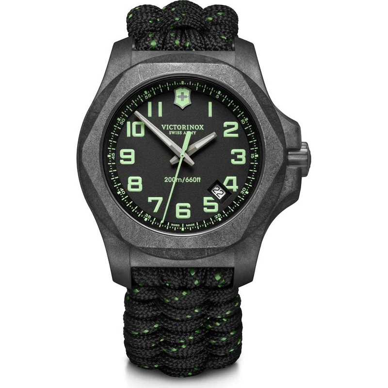 Victorinox I.N.O.X 43mm Grey Dial Paracord Mens Quartz Watch Set 241859