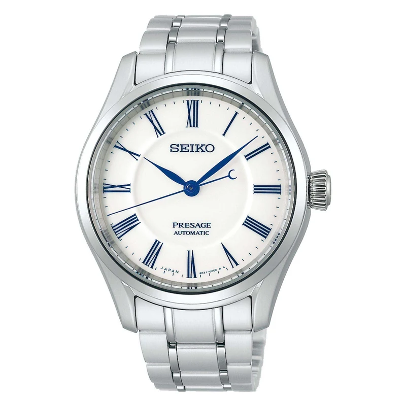 Seiko Presage "Hakuji" Arita Porcelain Dial Stainless Steel Bracelet Men's Watch SPB293J1