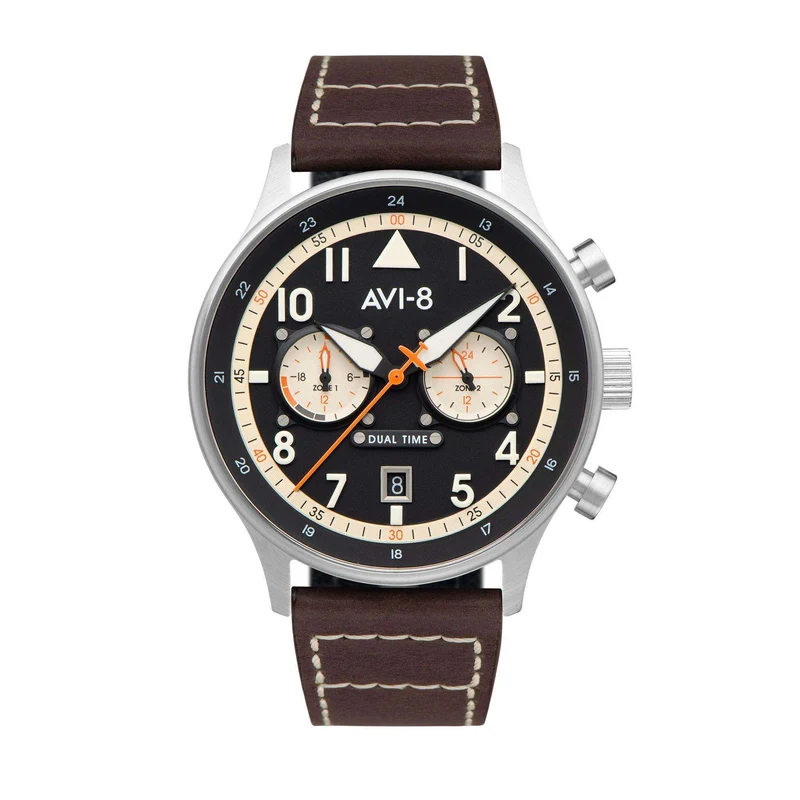 AVI-8 Hawker Hurricane Carey Dual Time Manston Mens Watch AV-4088-01