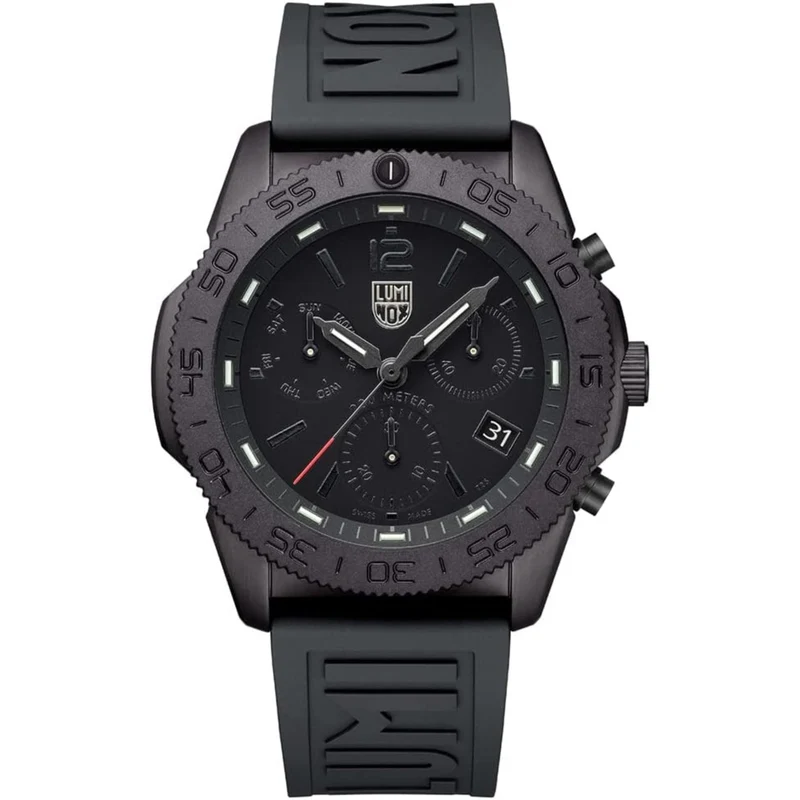 Luminox Pacific Diver 44mm Chronograph Black Dial Rubber Mens Quartz Watch XS.3141.BO