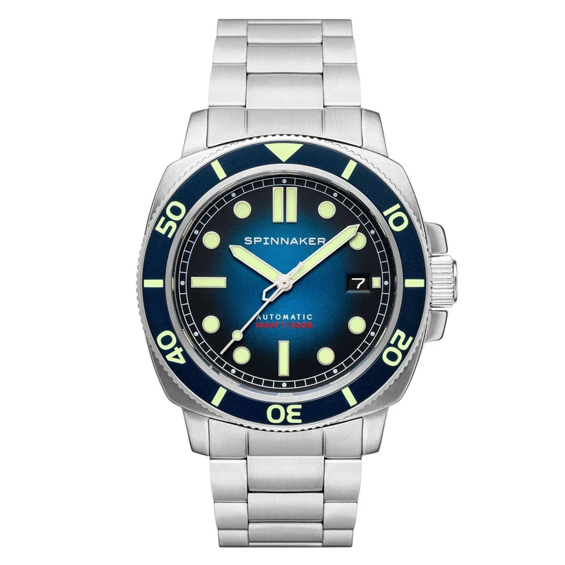 Spinnaker Hull Diver Liberty Blue Dial Stainless Steel Bracelet Men's Watch SP-5088-22