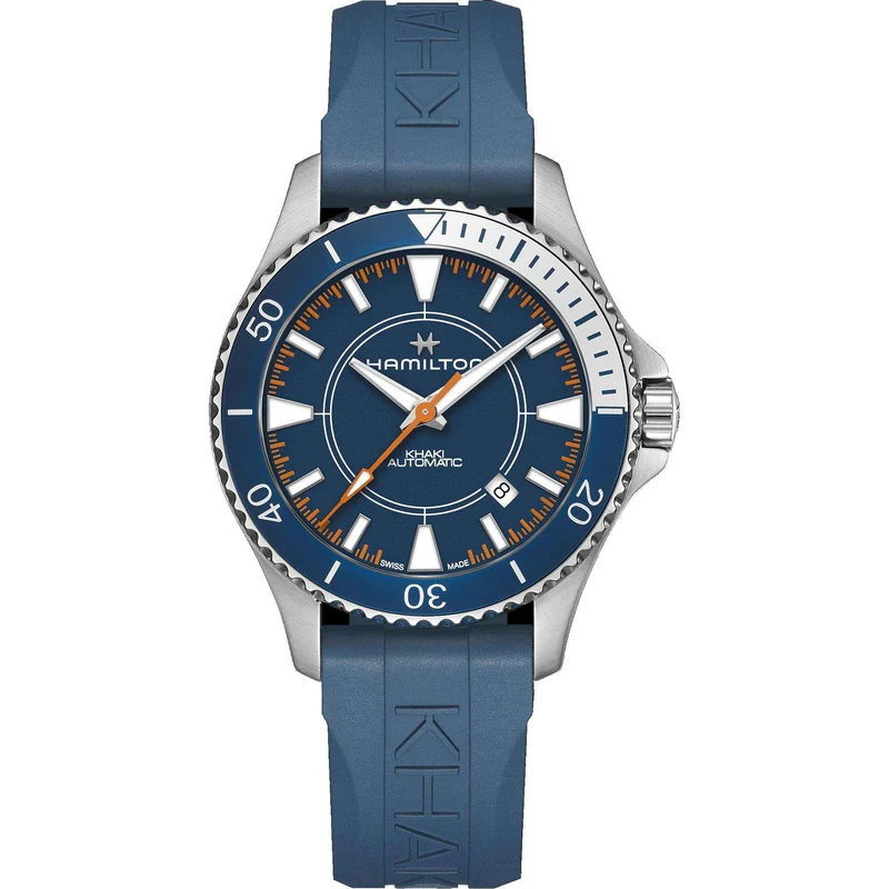 Hamilton Khaki Navy 40mm Scuba Syroco Special Edition Blue Dial Rubber Mens Automatic Watch H82385340