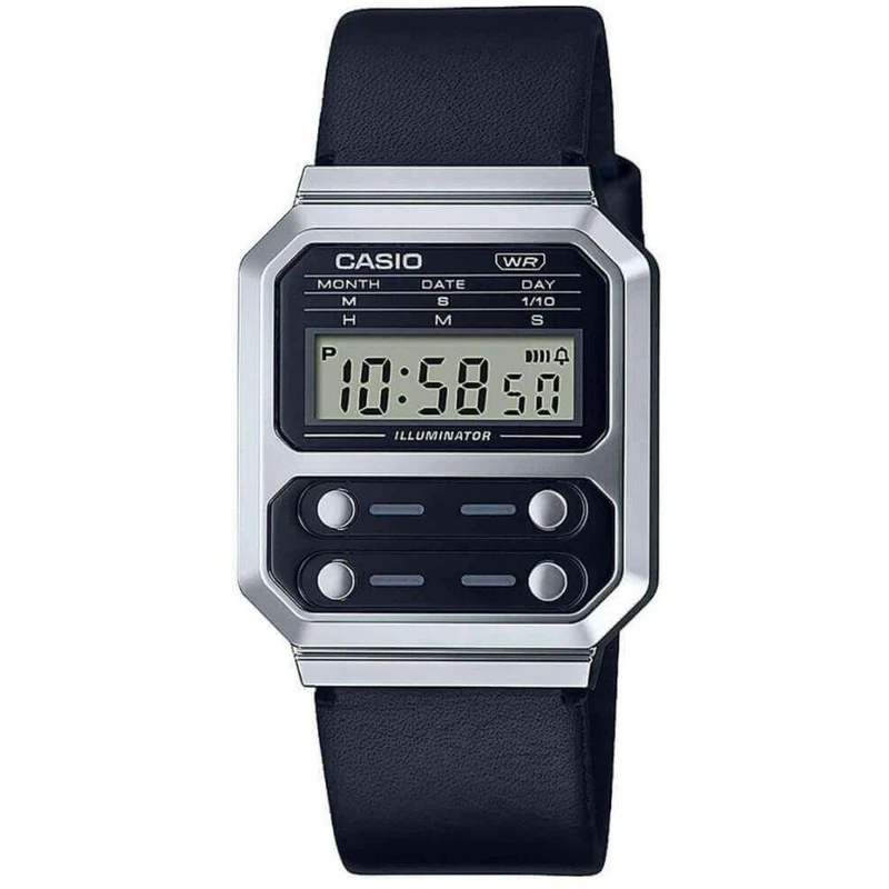 Casio Vintage Quartz Black Watch A100WEL-1AEF