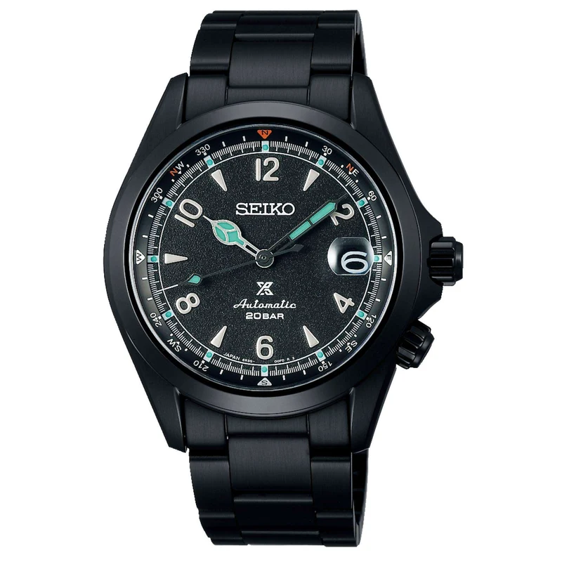 Seiko Prospex Black Series Night Alpinist Limited Edition Black Dial PVD Men's Watch SPB337J1