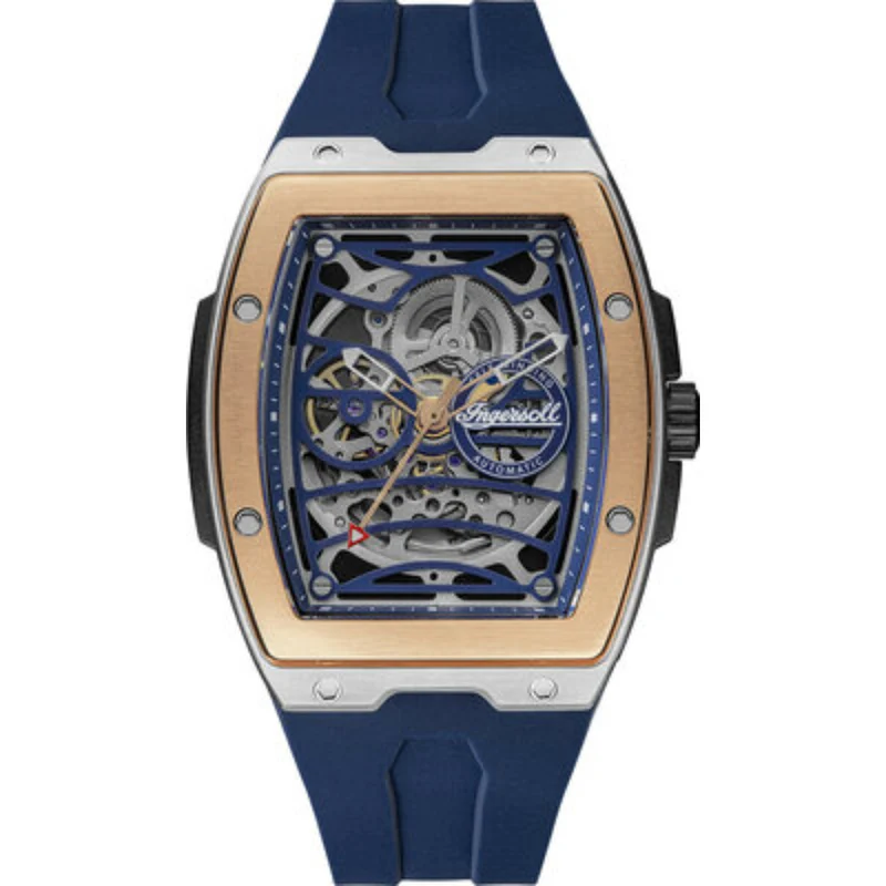 Ingersoll The Challenger 1892 Automatic Blue Dial and Blue PU Strap Men's Watch I12304