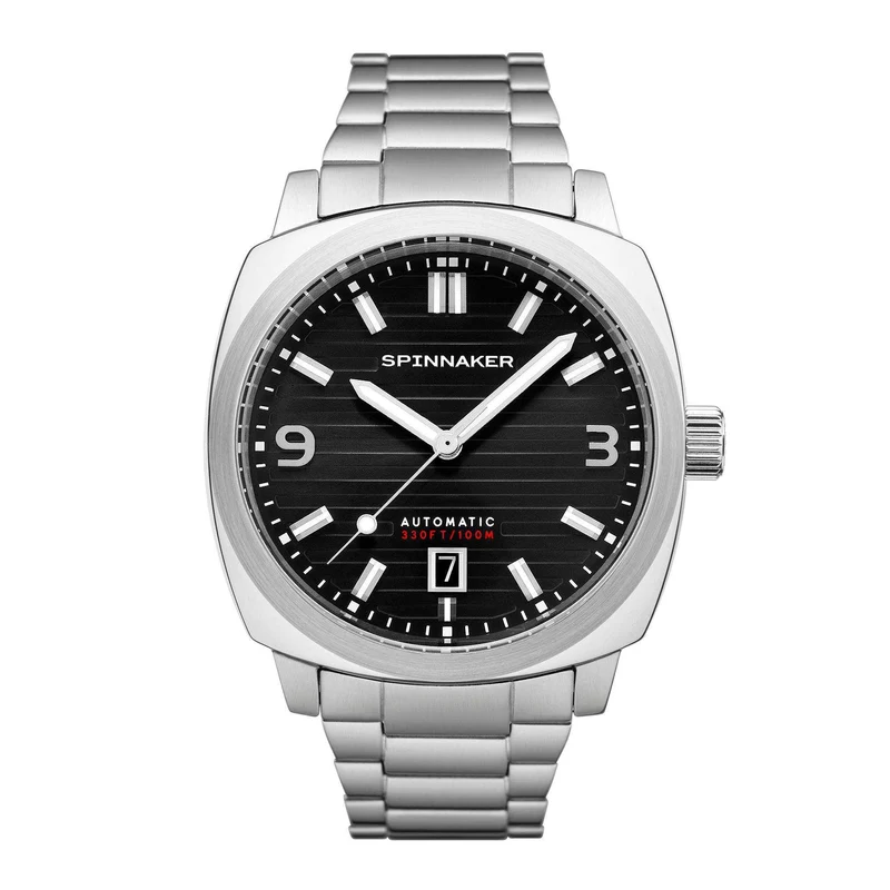 Spinnaker Hull Riviera Noire Dial Stainless Steel Bracelet Mens Watch SP-5073-33