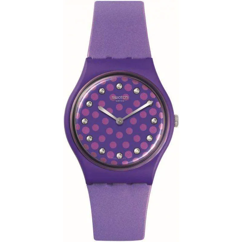 Swatch Perfect Plum Purple Dial Purple Strap Watch S031V100