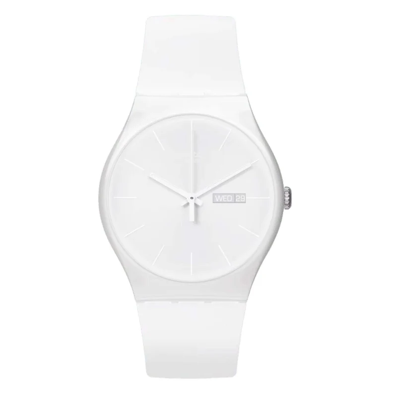 Swatch New Gent 'White Rebel Again' Quartz Watch SO29W704