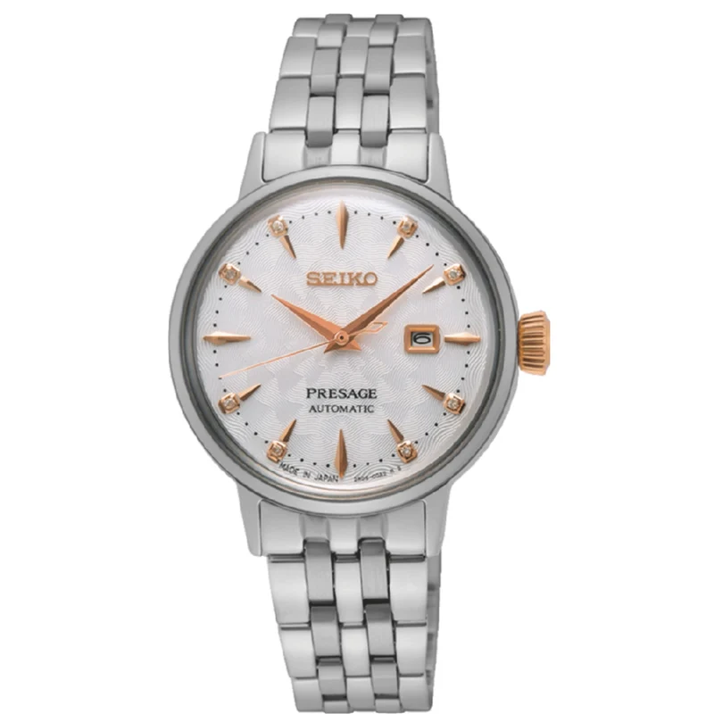 Seiko Presage Cocktail Time ‘Clover Club’ Diamond Twist Ladies Watch SRE009J1