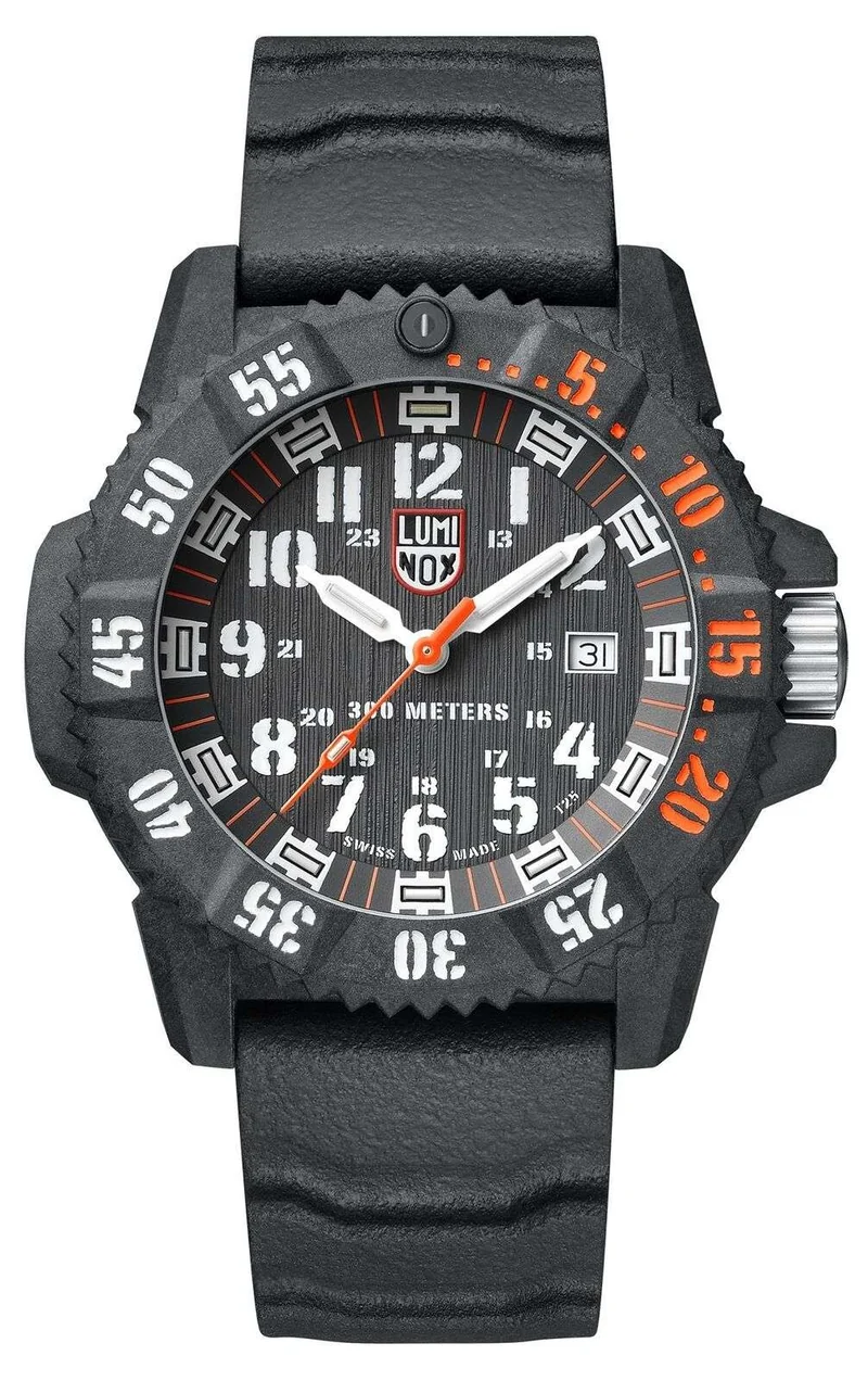 Luminox Master Carbon Seal 46mm Black Dial Silicone Mens Quartz Watch XS.3801.C.SET