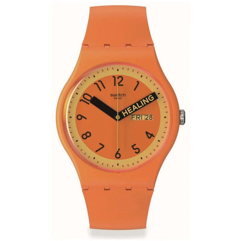 Swatch Pride 'Proudly Orange' Quartz Orange Dial Watch SO29O700