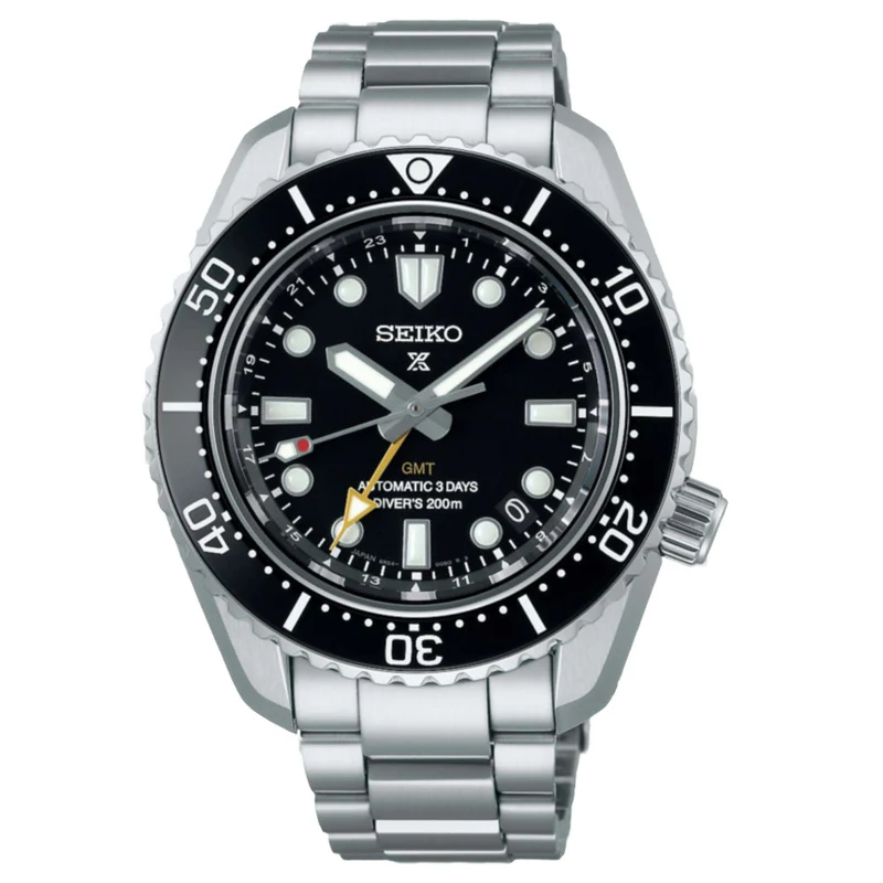 Seiko Prospex "Dark Depths " Divers GMT 1968 Modern Re-Interpretation Automatic Black Dial Men's Watch SPB383J1
