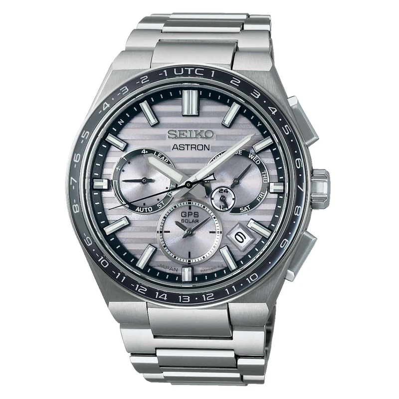 Seiko Astron 10 Year Anniversary Limited Edition "Solidity" Solar GPS Chronograph Silver Dial Titanium Bracelet Men's Watch SSH113J1