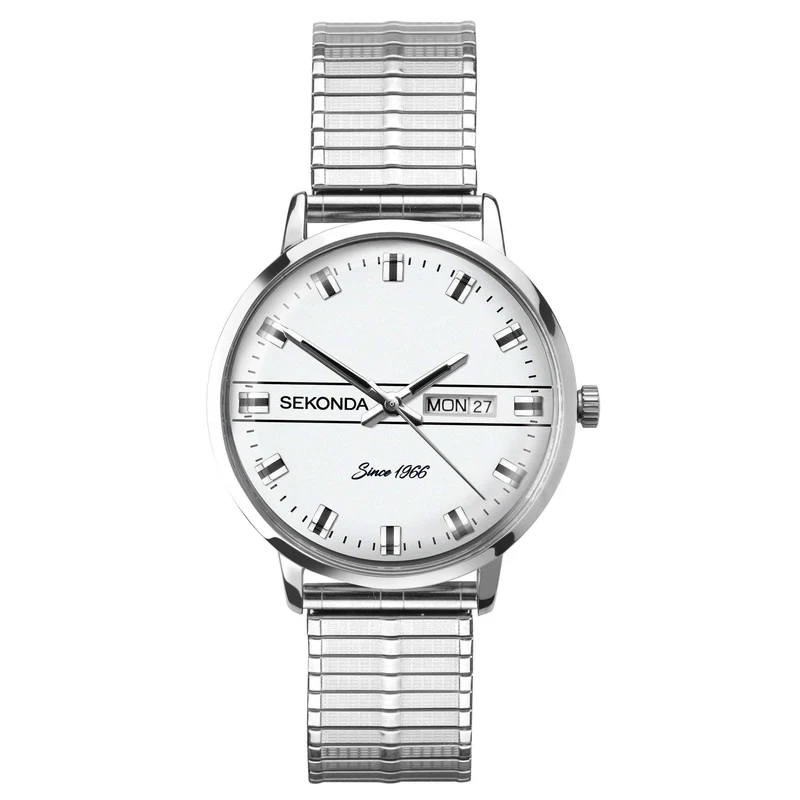 Sekonda Classic Quartz White Dial Stainless Steel Bracelet Watch 1951