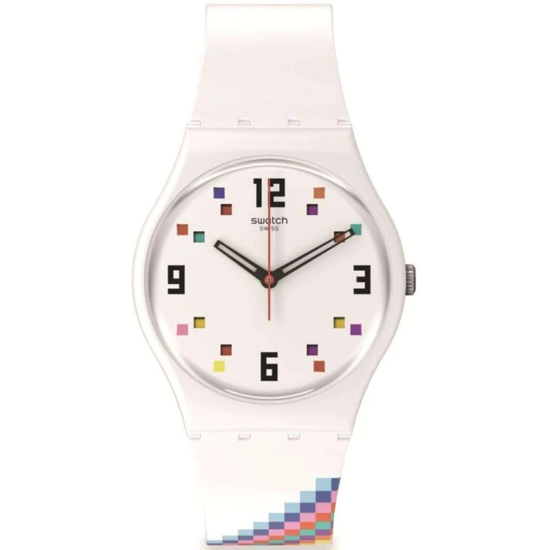 Swatch MERRY-GO-ROUND SQUARES Original Gent Watch SO28W700