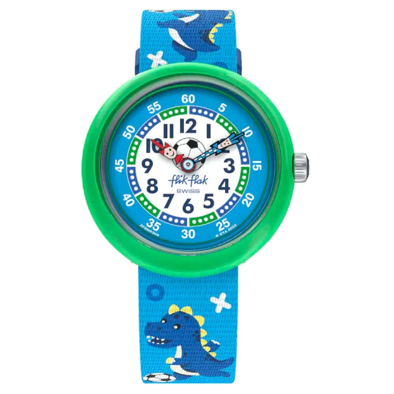 Flik Flak Soccerozauraus Sport Lovers Children Kids Watch FBNP209
