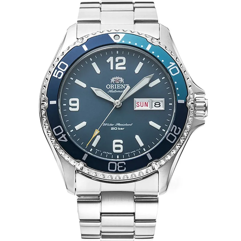 Orient Mako III 42mm Blue Dial Steel Mens Automatic Watch RA-AA0818L19B