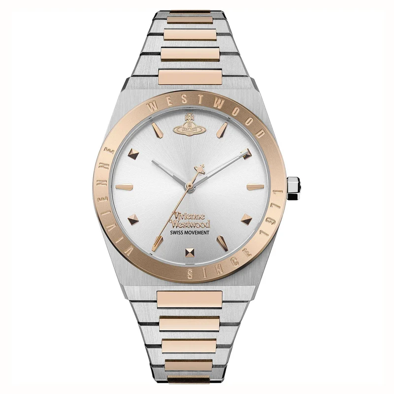 Vivienne Westwood Charterhouse Silver Dial Two Tone Stainless Steel Bracelet Ladies Watch VV244SLSR