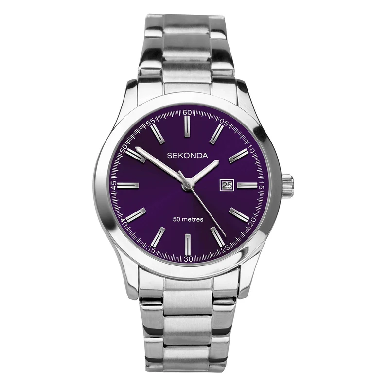 Sekonda ColourPop Quartz Navy Dial Stainless Steel Bracelet Ladies Watch 40366