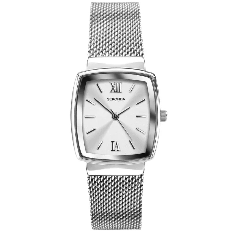 Sekonda Quartz White Dial Milanese Bracelet Ladies Watch 40073