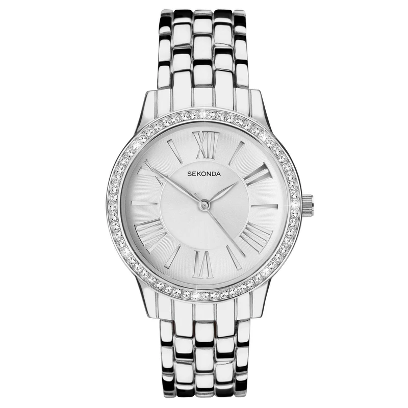Sekonda Hero Quartz White Dial Stainless Steel Bracelet Ladies Watch 40348