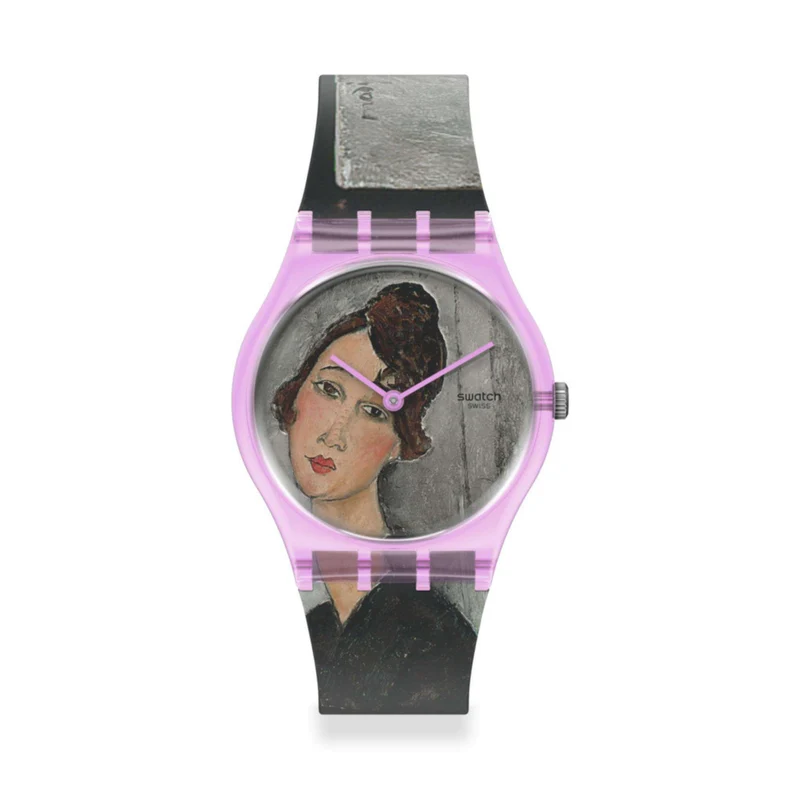 Swatch Original Gents Centre Pompidou ‘Portrait of Dedie’ by Amedo Modigliani Quartz Watch GZ356
