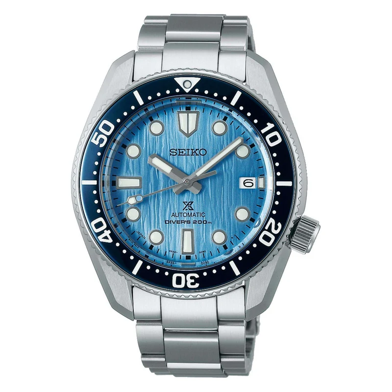 Seiko Prospex Glacier Save The Ocean 1968 Re-Interpretation Automatic Blue Dial Stainless Steel Bracelet Men's Watch SPB299J1
