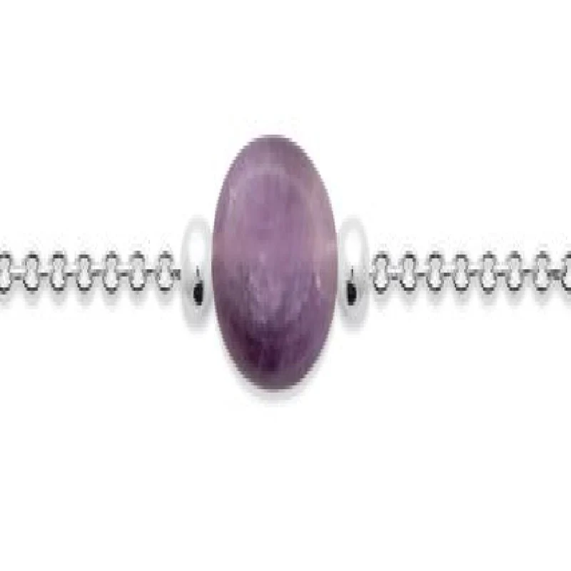 Bracelets Simples P.COULEUR Améthyste Longueur Ajustable Chaîne Cable – Argent 925