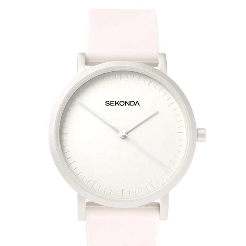 Sekonda In Colour Quartz White Dial White Silicone Strap Ladies Watch 40390