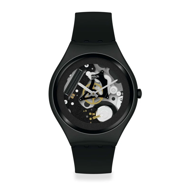 Swatch Skin Beauty Quartz Black Dial Black Strap Gents Watch SYXB105
