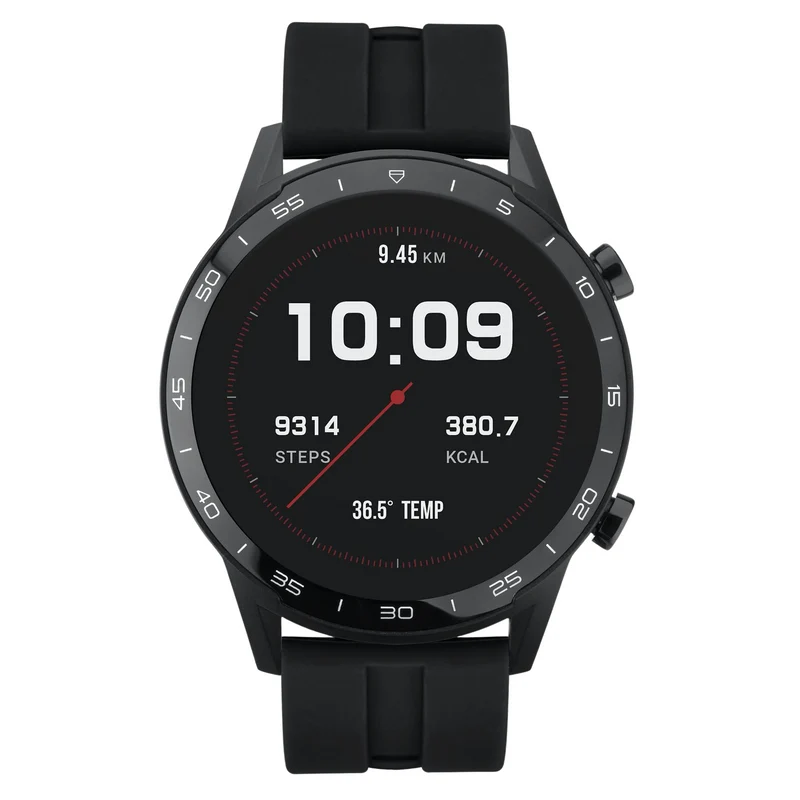 Sekonda Black Interactive Dial Black Silicone Strap Men’s Smart Watch 1909