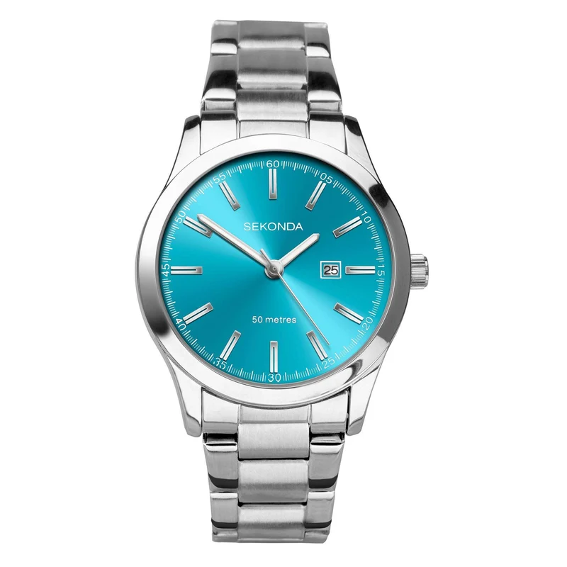Sekonda ColourPop Quartz Blue Dial Stainless Steel Bracelet Ladies Watch 40365