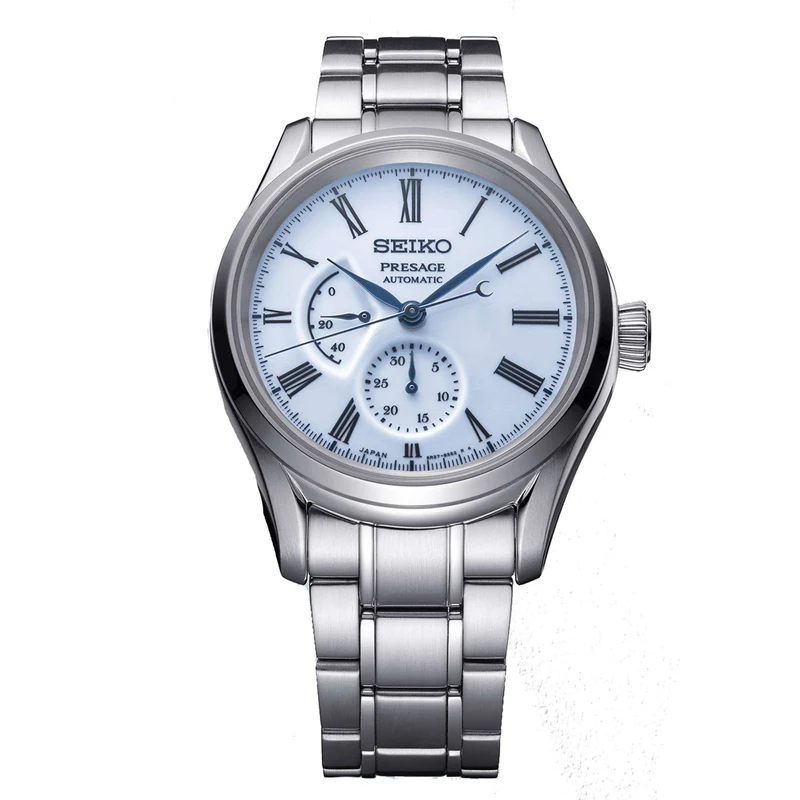 Seiko Presage Arita Porcelain Limited Edition Automatic Blue Dial Steel Bracelet Men's Watch SPB267J1