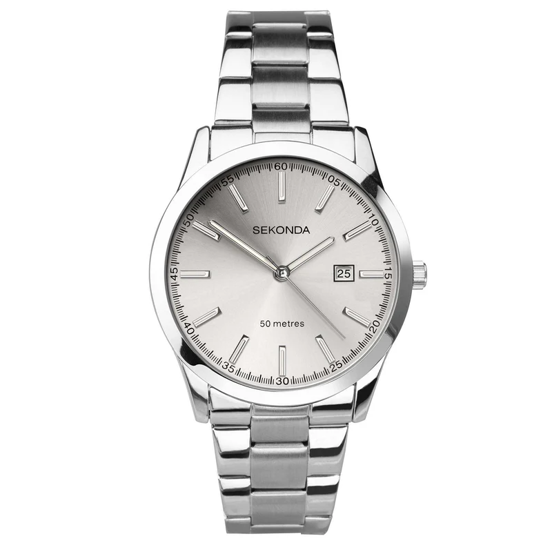 Sekonda ColourPop Quartz Silver Dial Stainless Bracelet Men's Watch 1945