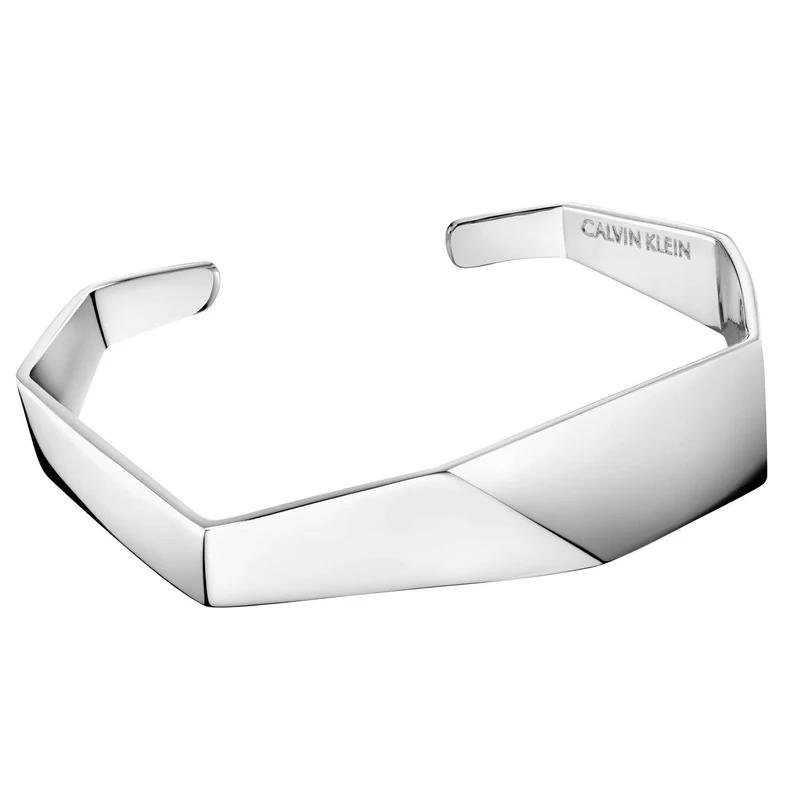 Calvin Klein Origami Stainless Steel Bangle Ladies Jewellery KJATMF0001XS