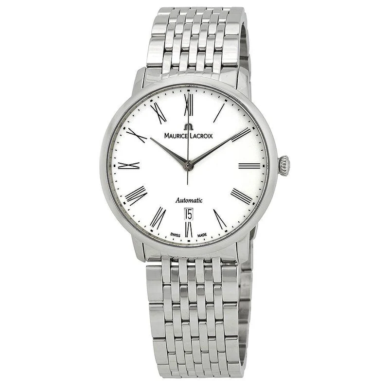 Maurice Lacroix Les Classiques Steel Automatic White Dial Men's Watch LC6067-SS002-110-1