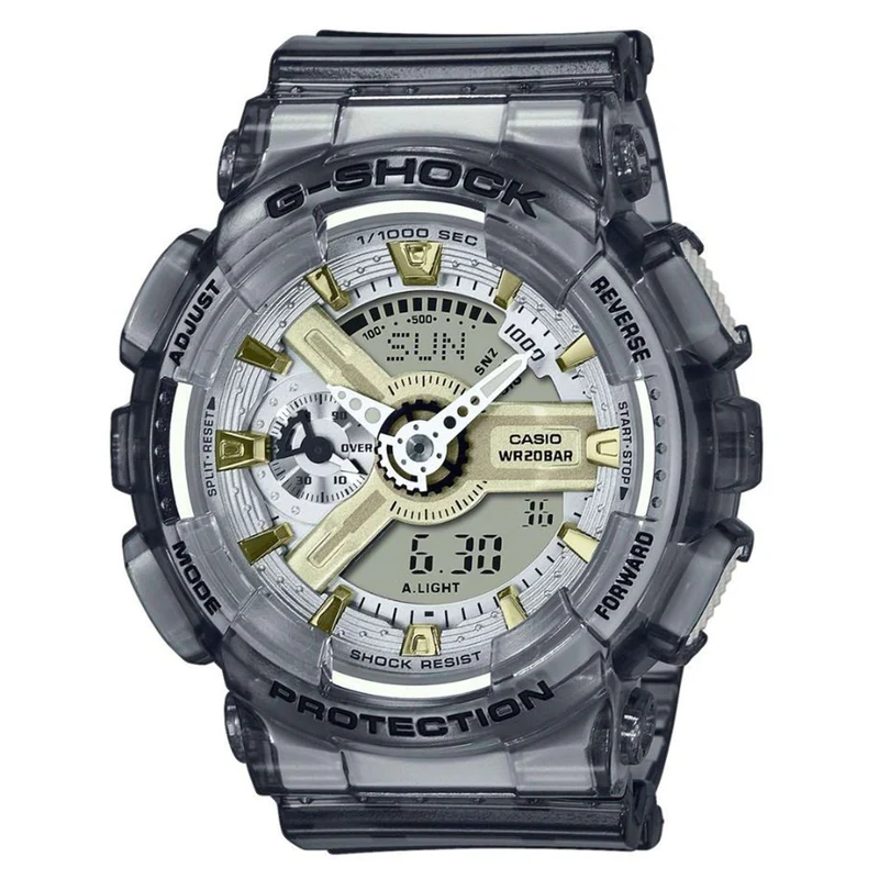 Casio G-Shock Quartz Transparent Silicone Strap Watch GMA-S110GS-8AER