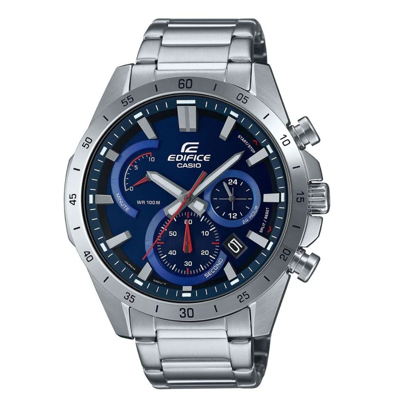 Casio Edifice Quartz Blue Dial Stainless Steel Bracelet Men's Watch EFR-573D-2AVUEF