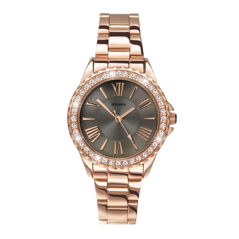 Sekonda Quartz Mother of Pearl Dial Gold PVD Stainless Steel Bracelet Ladies Watch 2397