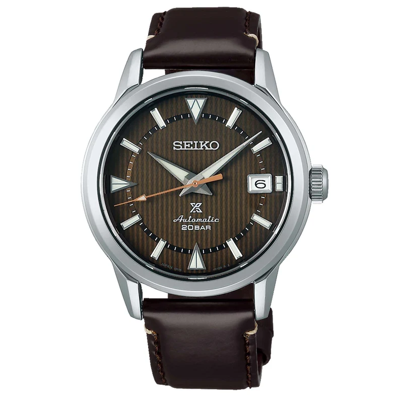 Seiko Prospex Forest Brown Alpinist Automatic Brown Dial Brown Leather Strap Men's Watch SPB251J1
