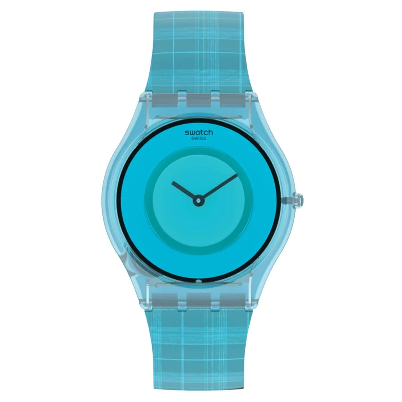 Swatch Supriya Sari Mardas 01 Quartz Blue Dial Multi Tonal Silicone Strap Watch SS08Z102