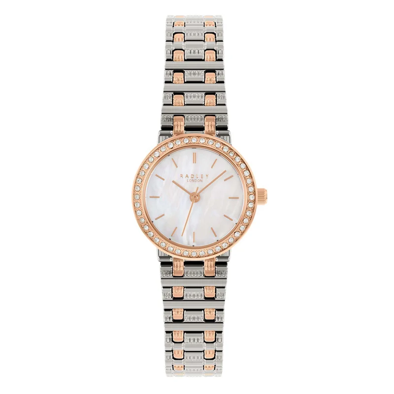 Radley Quartz Mother of Pearl Dial Two Tone Brass Bracelet Ladies Watch RY4565