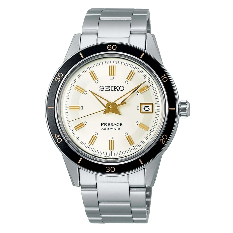 Seiko Presage Style 60's Automatic White Dial Stainless Steel Bracelet Men's Watch SRPG03J1