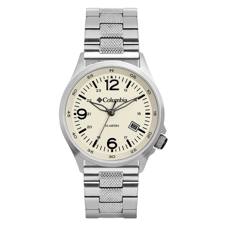 Columbia Canyon Ridge Quartz Chalk Dial Stainless Steel Bracelet Mens Watch CSC02-016