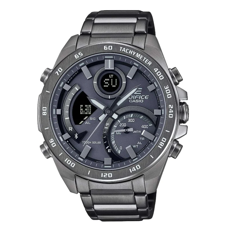 Casio Edifice Quartz Black Dial Black Bracelet Men's Watch ECB-900MDC-1AER