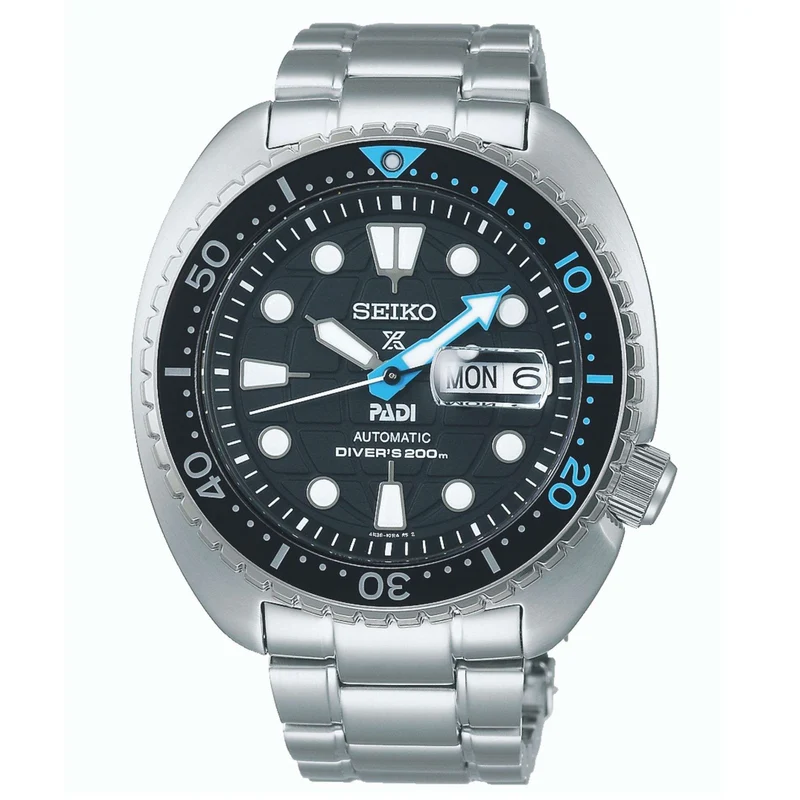 Seiko Prospex King Turtle PADI Automatic Black Dial Stainless Steel Bracelet Men's Watch SRPG19K1