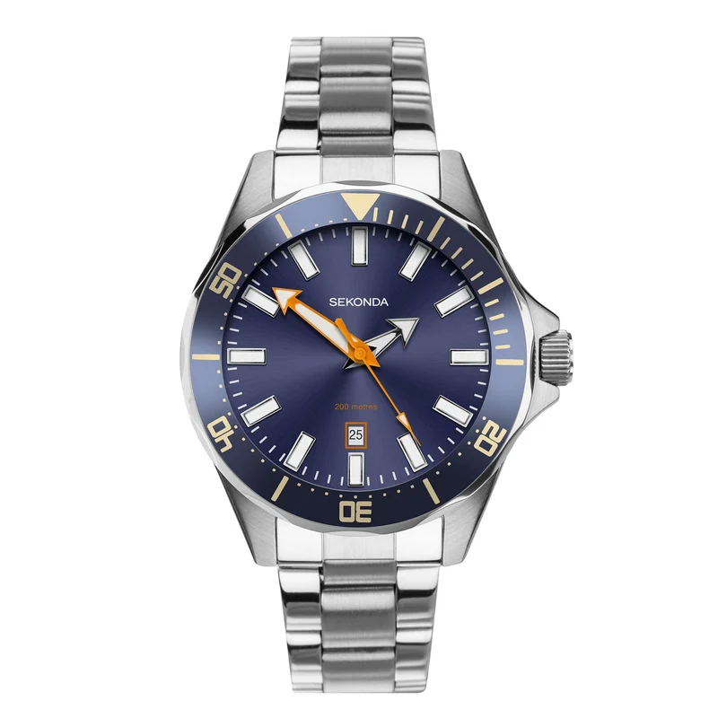 Sekonda Sports Quartz Blue Dial Stainless Steel Bracelet Men’s Watch 1845